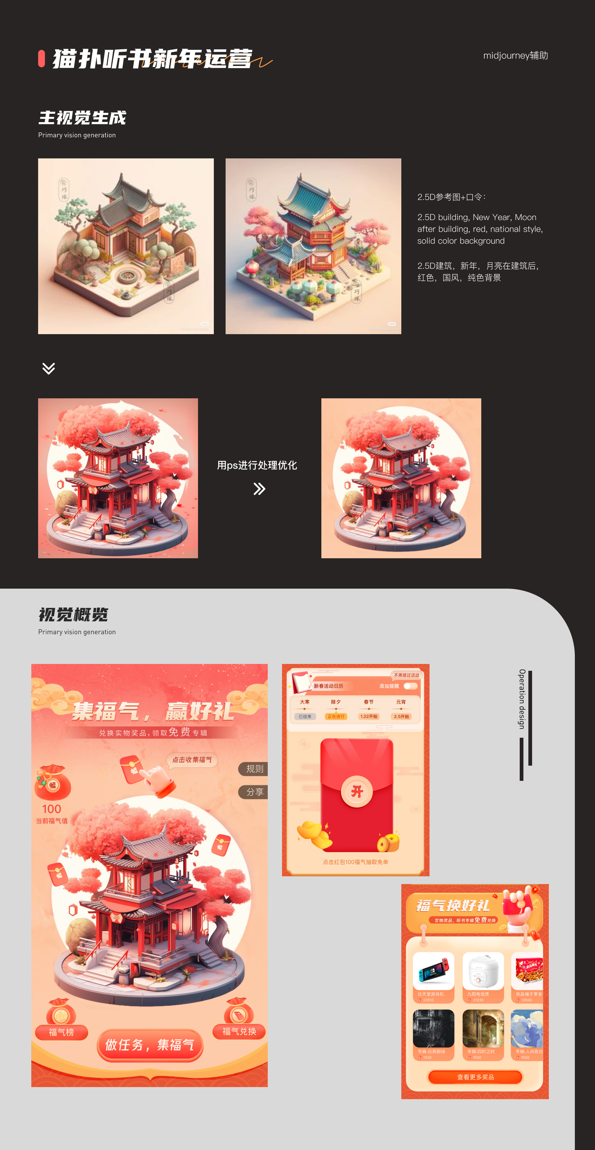 猫扑听书新年运营 · H5 设计