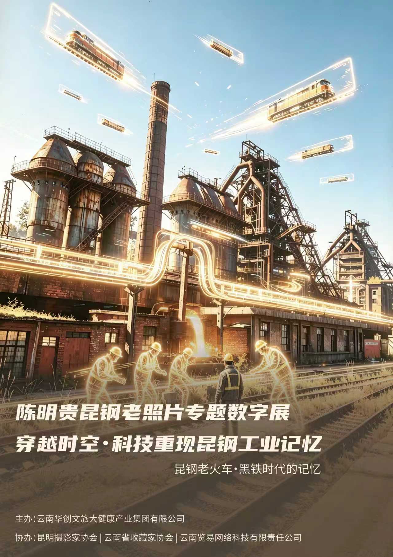 昆钢老照片专题数字展 · 主视觉海报